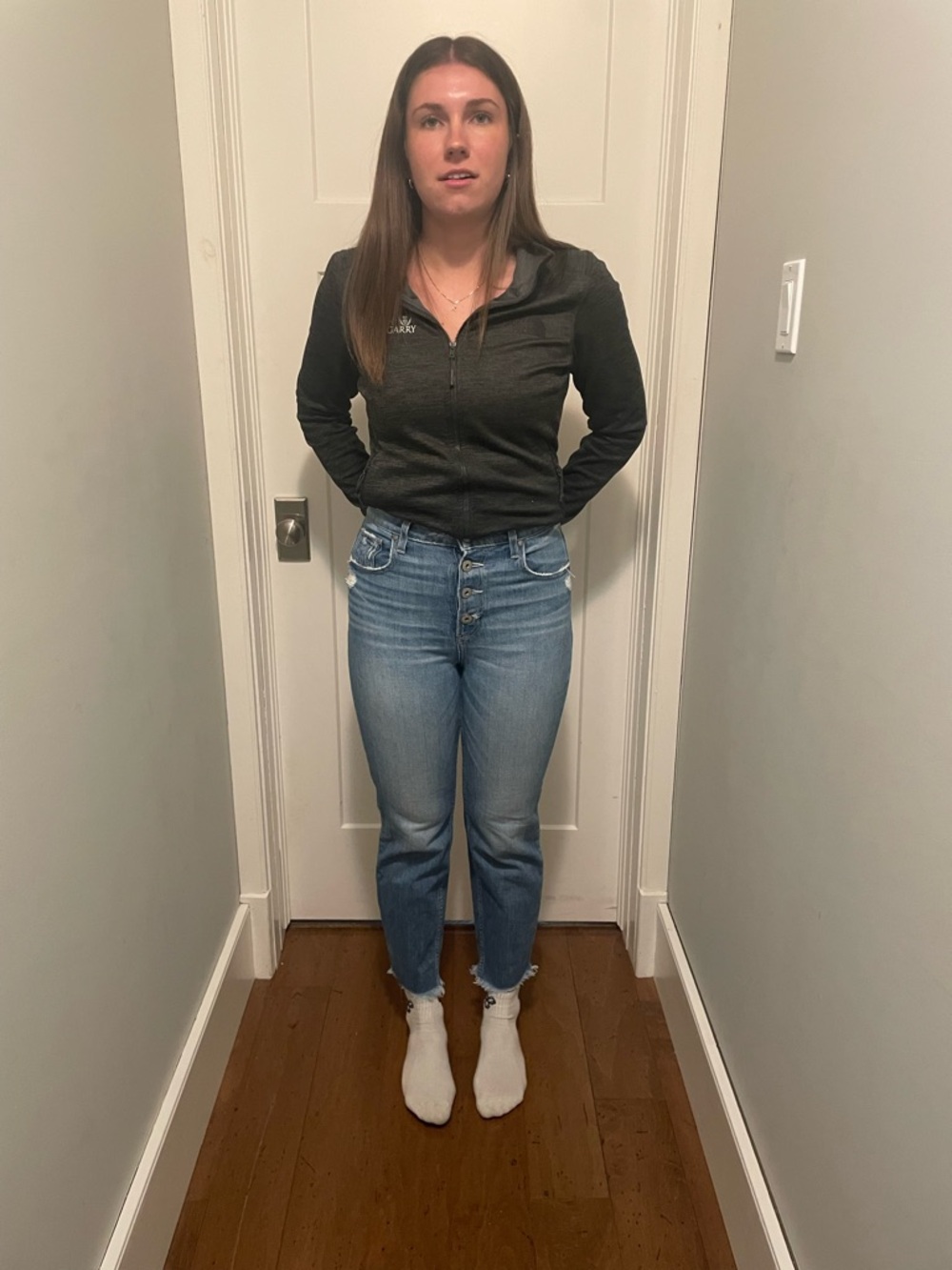 Paige button fly jeans.
Nicely broken in. - Picture 6 of 6